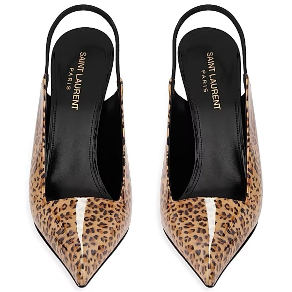 Saint Laurent Raven 120mm Leopard-Print Slingback Pumps
Retail $1,070 - Picture 3 of 8